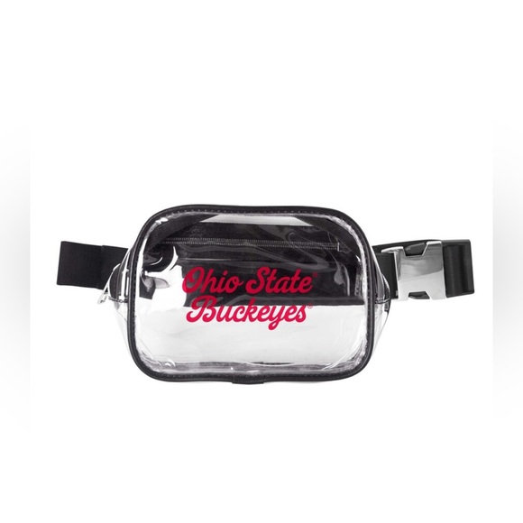 Logo Brands Handbags - Ohio State Buckeyes Clear Belt Bag